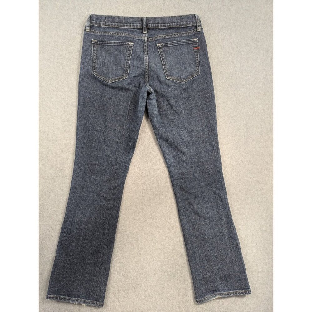 Gap Jeans Womens Size 10 Blue Classic Straight Leg Stretch Low Rise Whiskers Y2K - Picture 9 of 16